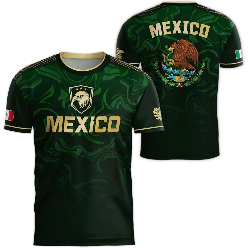 3D Printing Jersey - 2026 Mexico National Flag Print T
