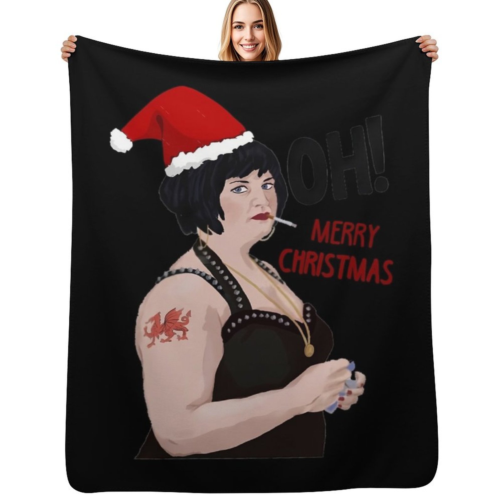 3D Printing Xmas - gavin and stacey xmas Throw Blanket