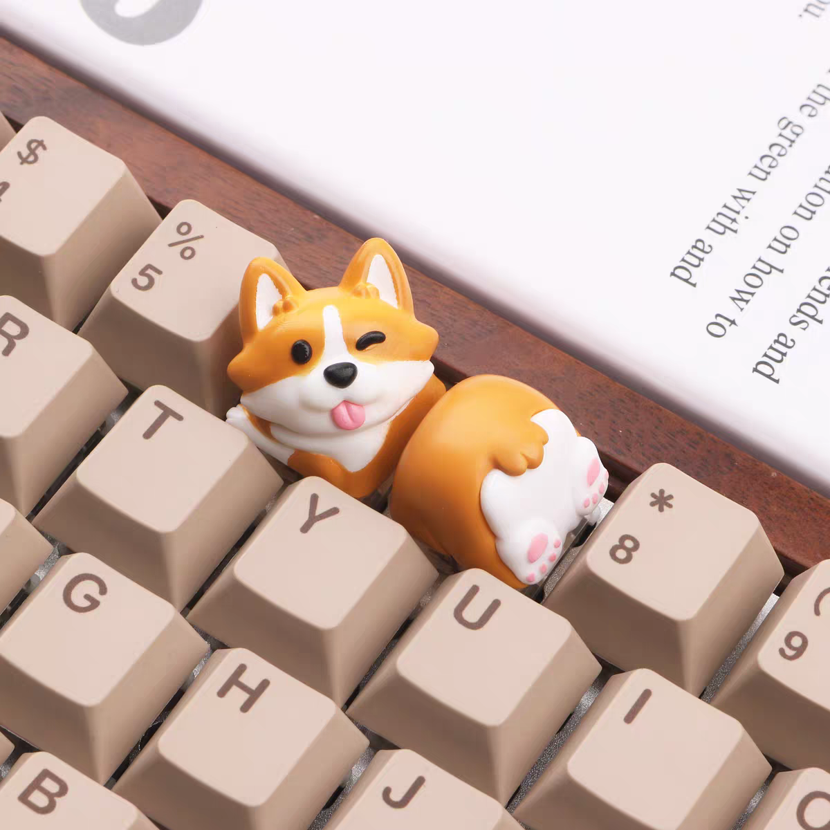 3D Printing Keycaps - Universal Cartoon Corgi Keycaps 3D Corgi