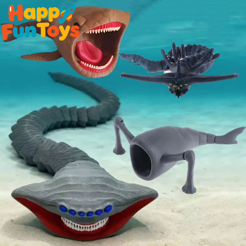 3D Printing Figure - 1/4pcs 3D Printing Sea Eater Action