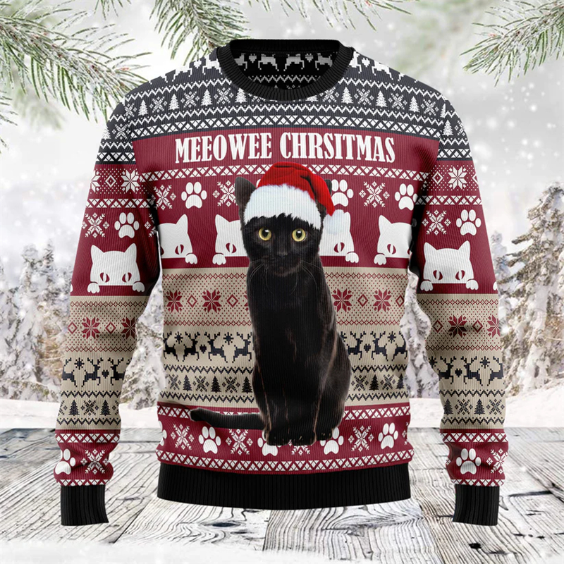 3D Printing Xmas - 2026 New Funny Cat Pattern Ugly