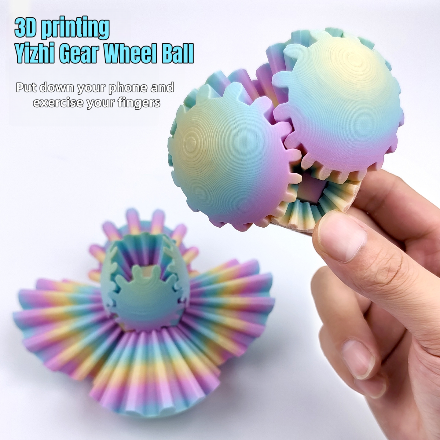 3D Printing Gears - 3D printed puzzle gear, PLA environmentally