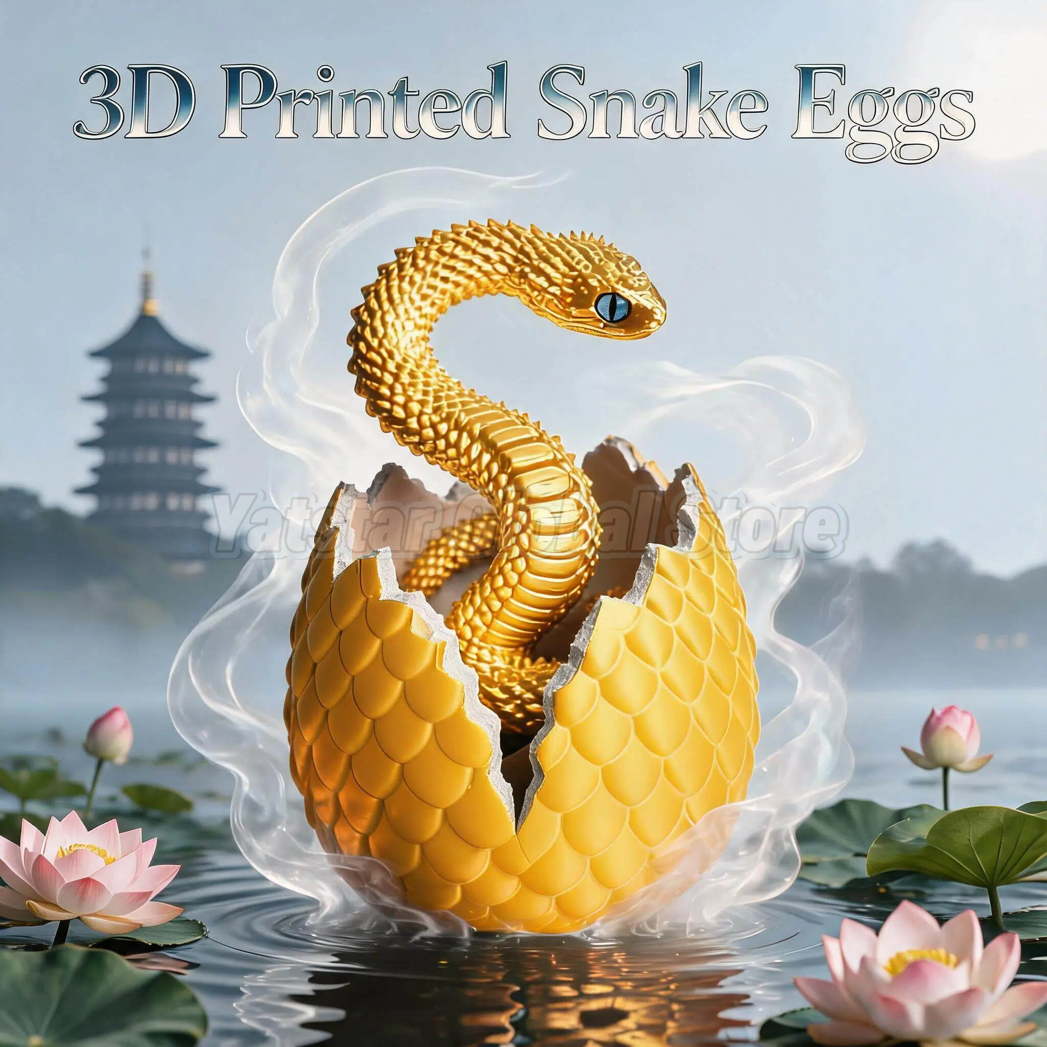 3D Printing Figure - 3D Printed Snake Egg Toy Creative