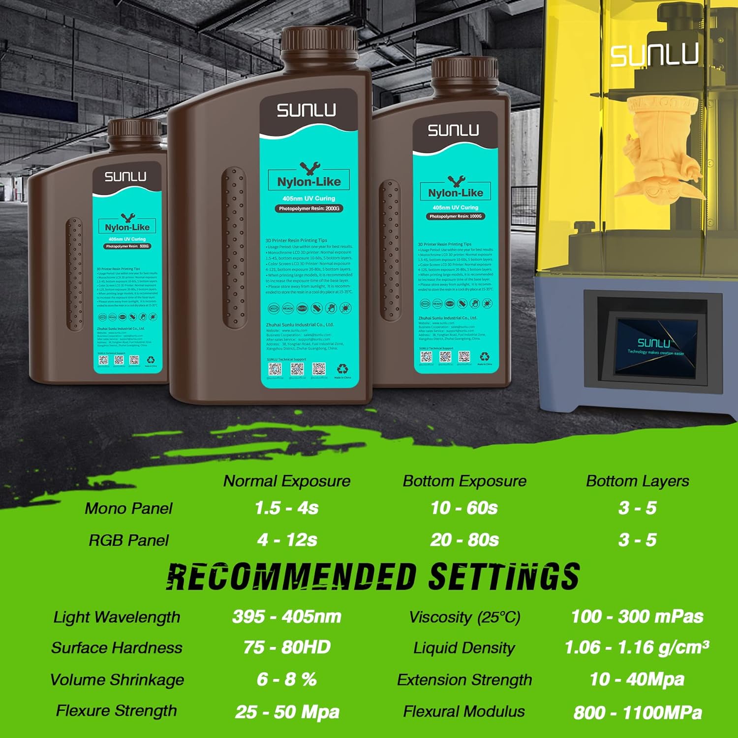 SUNLU 1KG Nylon-Like/Toughness - 3D Printing House Machine 评论和价格
