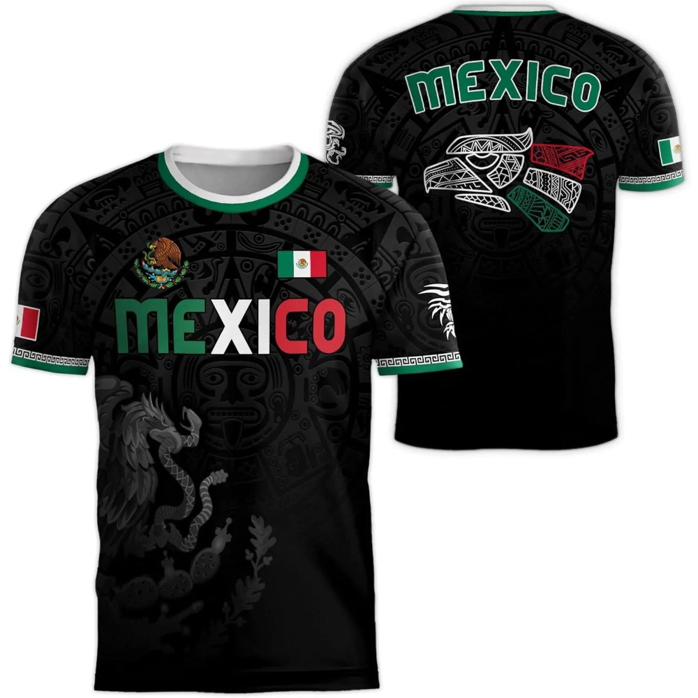 2026 Mexico National Flag Prin - 3D Printing Jersey 评论和价格