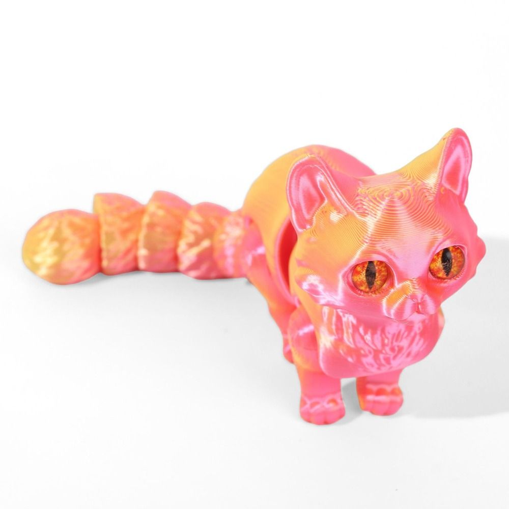 Big Eyes 3D Printed Cat Model  - 3D Printing Figure 评论和价格