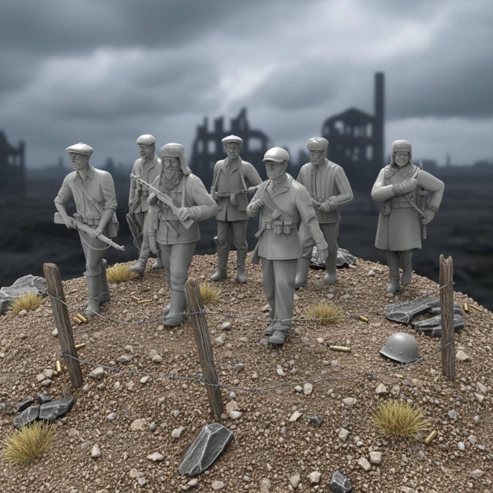 7 Pieces World War II Soldier  - 3D Printing Figure 评论和价格