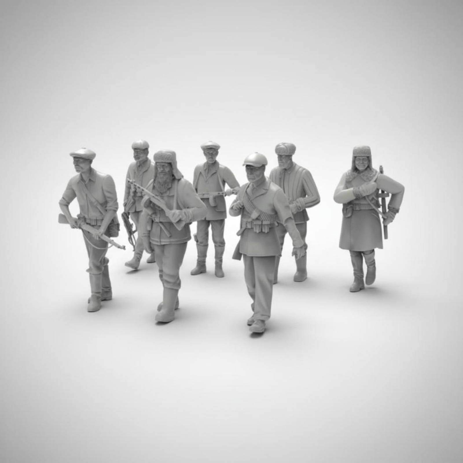 7 Pieces World War II Soldier  - 3D Printing Figure 评论和价格