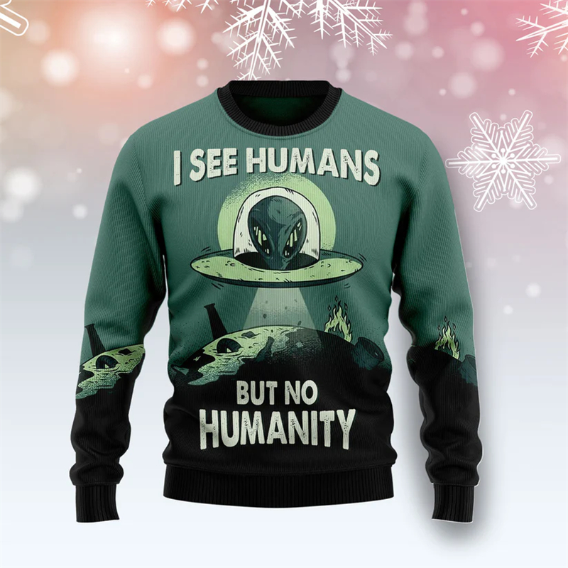 Funny Alien Graphic Ugly Chris - 3D Printing Xmas 评论和价格