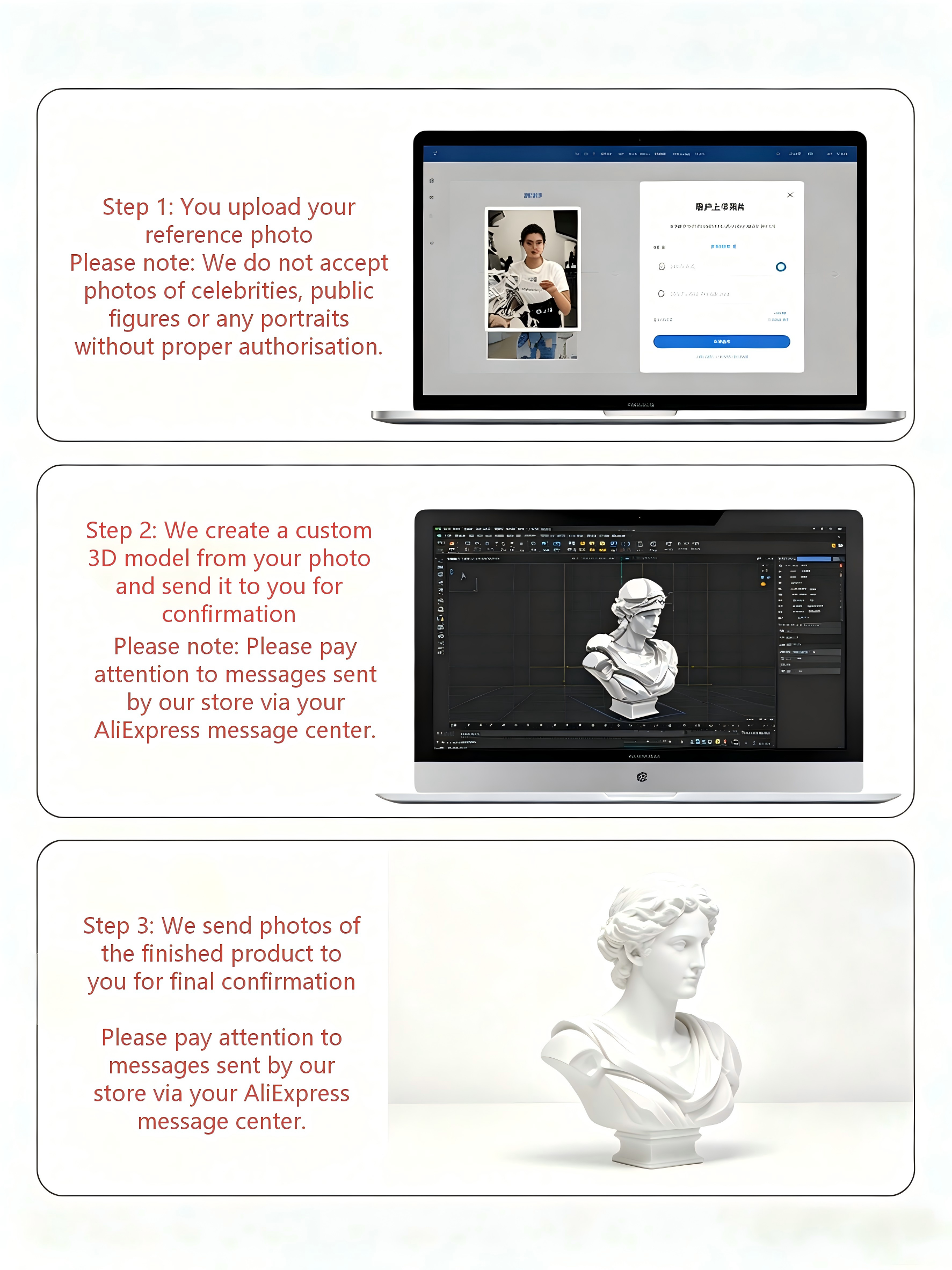 Personalized 3D Printed Bust F - 3D Printing Liquid 评论和价格