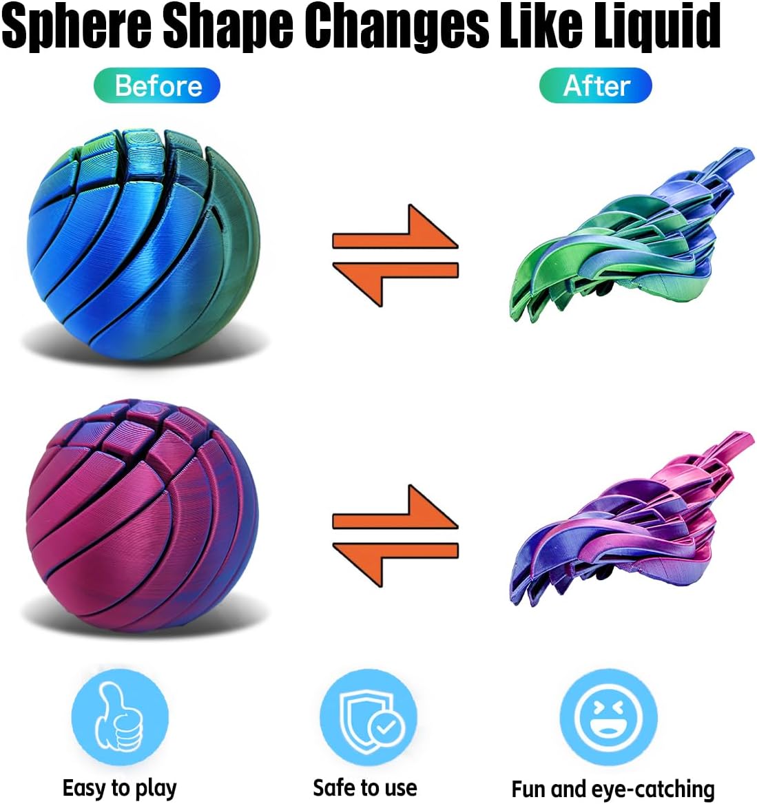 Slime Ball Fidget Toy 3D Print - 3D Printing Gears 评论和价格