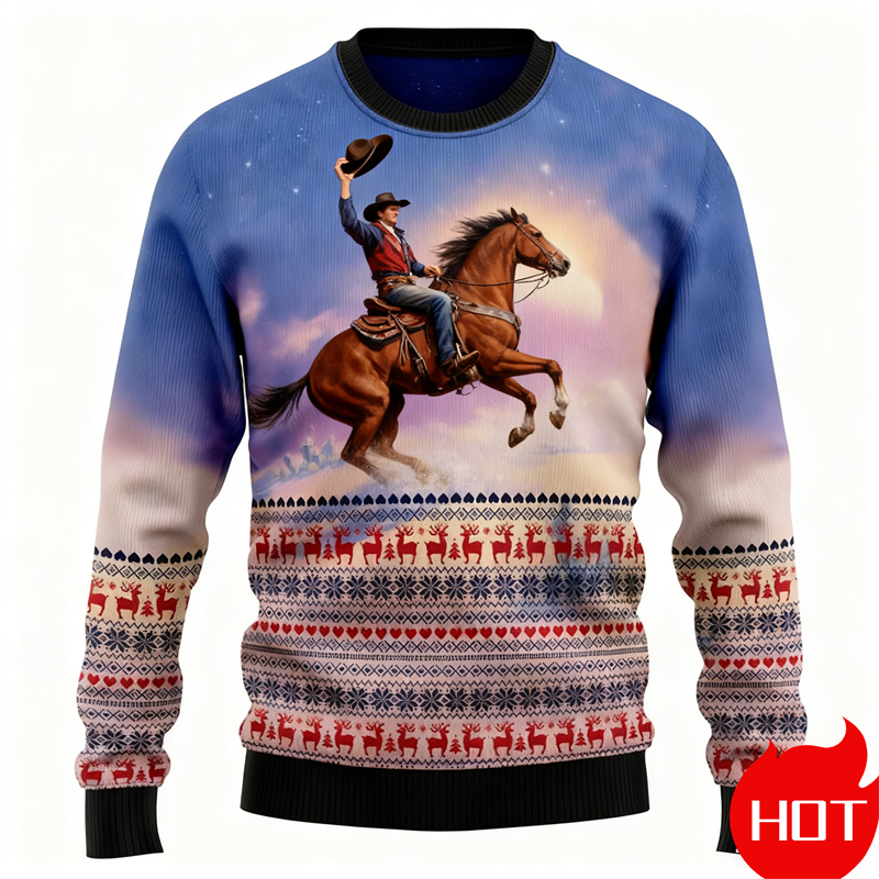 Western Cowboy Ugly Christmas  - 3D Printing Xmas 评论和价格