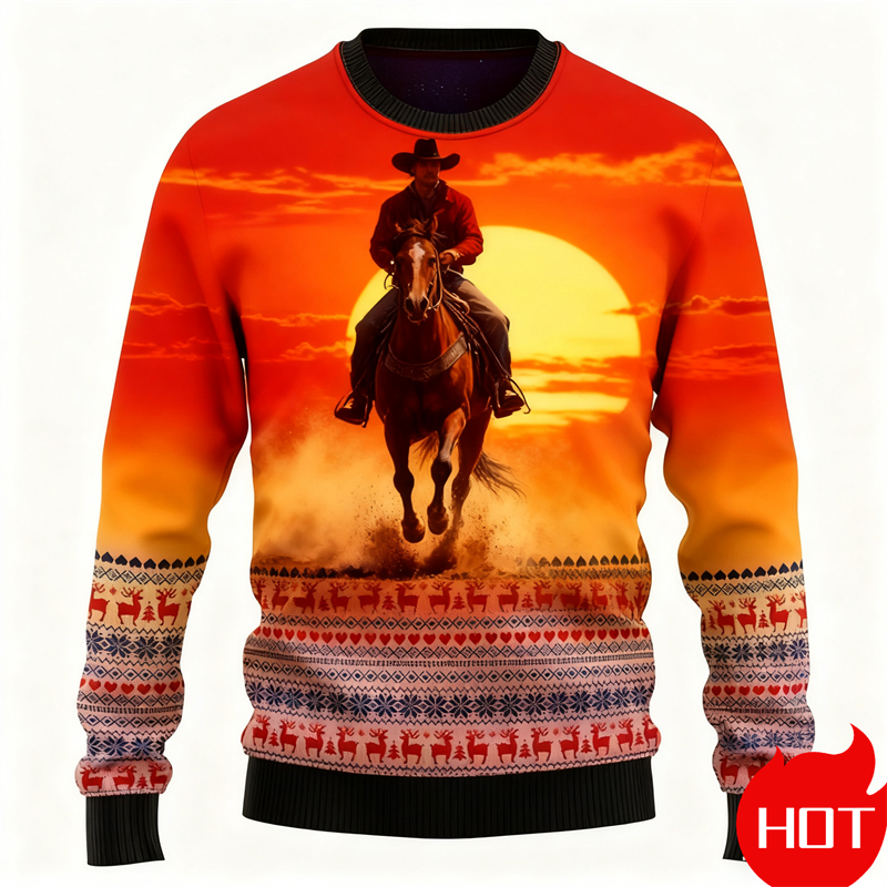 Western Cowboy Ugly Christmas  - 3D Printing Xmas 评论和价格
