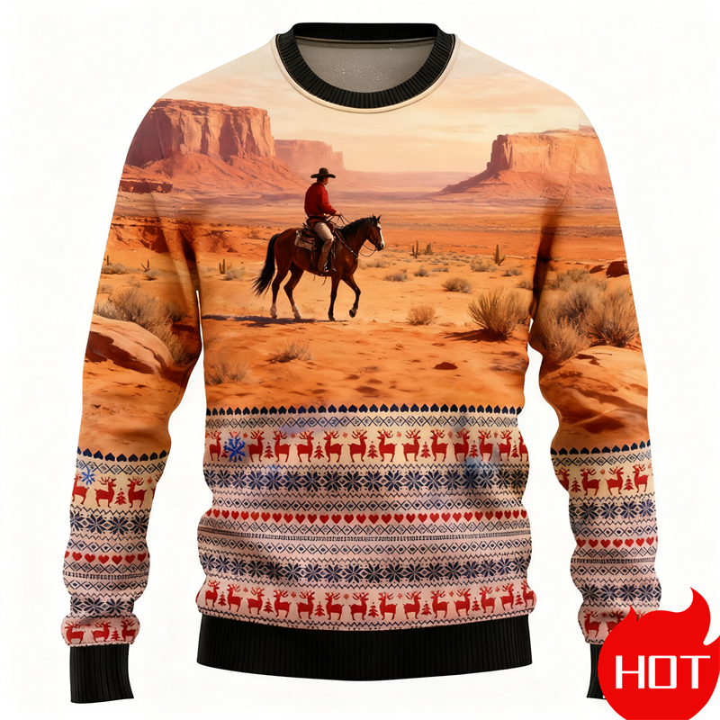 Western Cowboy Ugly Christmas  - 3D Printing Xmas 评论和价格