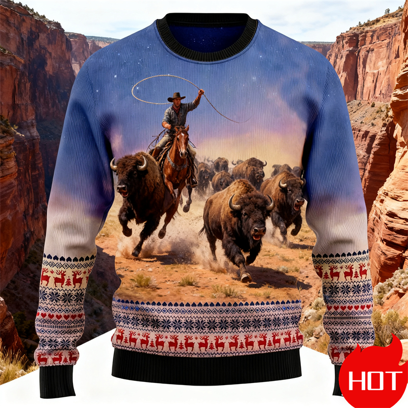 Western Cowboy Ugly Christmas  - 3D Printing Xmas 评论和价格