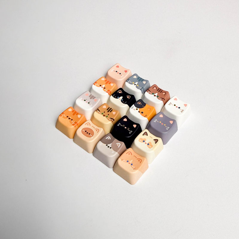 Cute Cat Keycaps 4/16keys Mao  - 3D Printing Keycaps 评论和价格