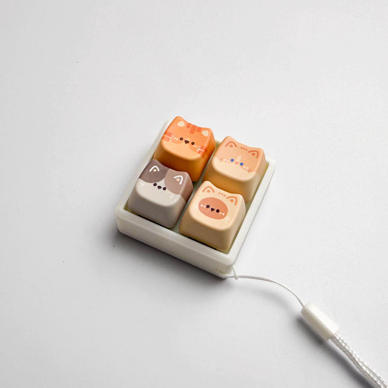Cute Cat Keycaps 4/16keys Mao  - 3D Printing Keycaps 评论和价格