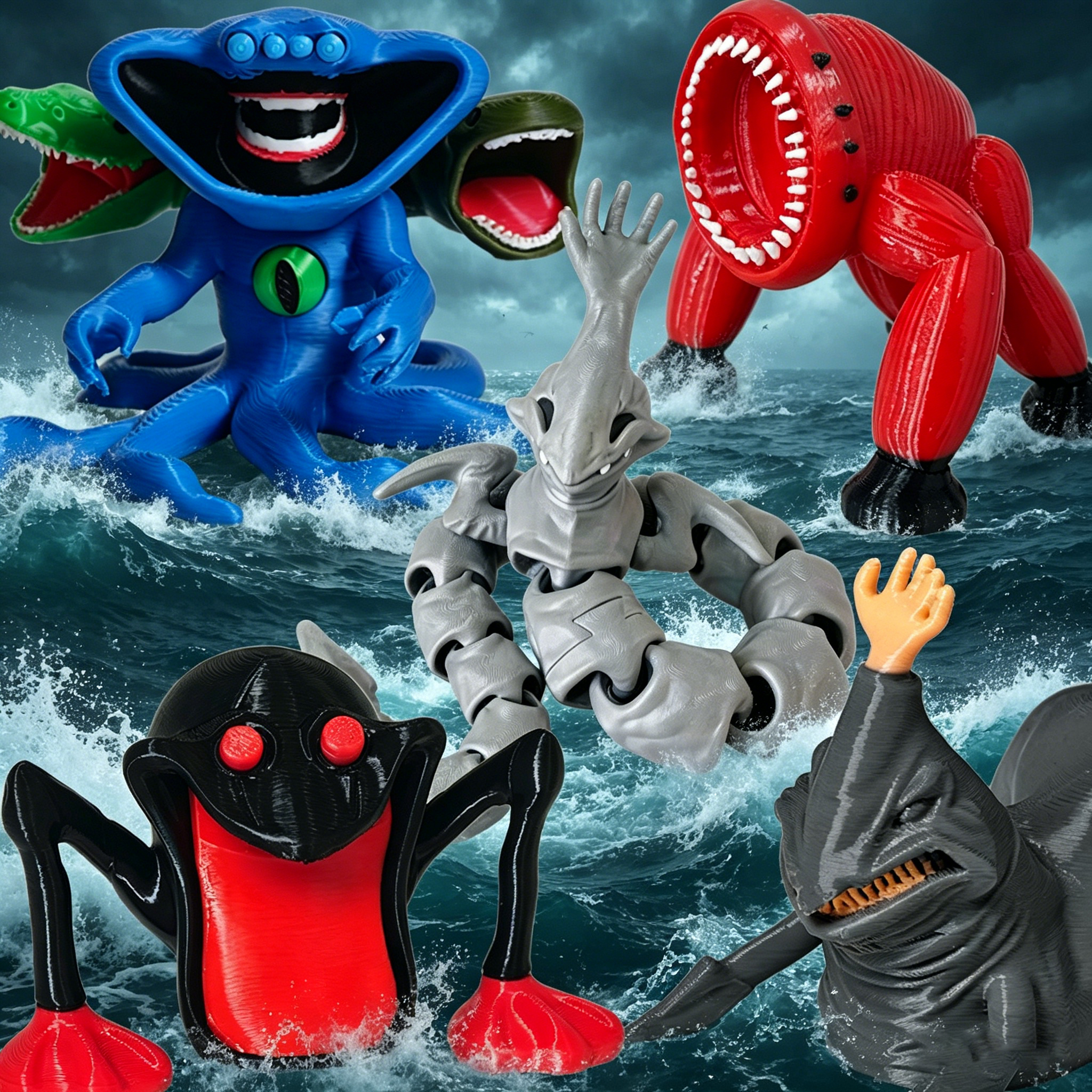 New 3D Printing Sea Eater Bloo - 3D Printing Xmas 评论和价格