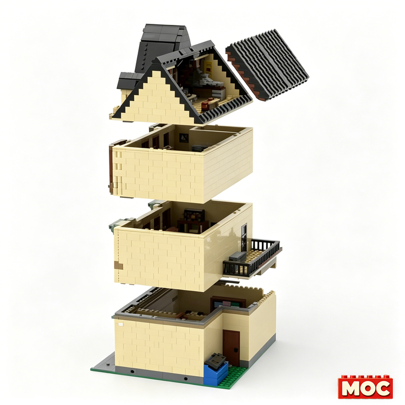 4418 Pcs Modular Town House Pr - 3D Printing Figure 评论和价格