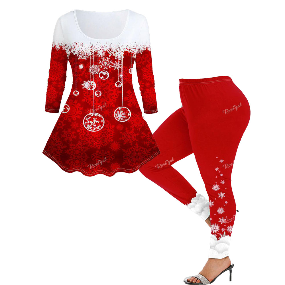 Plus Size Women's Christmas Ou - 3D Printing Xmas 评论和价格