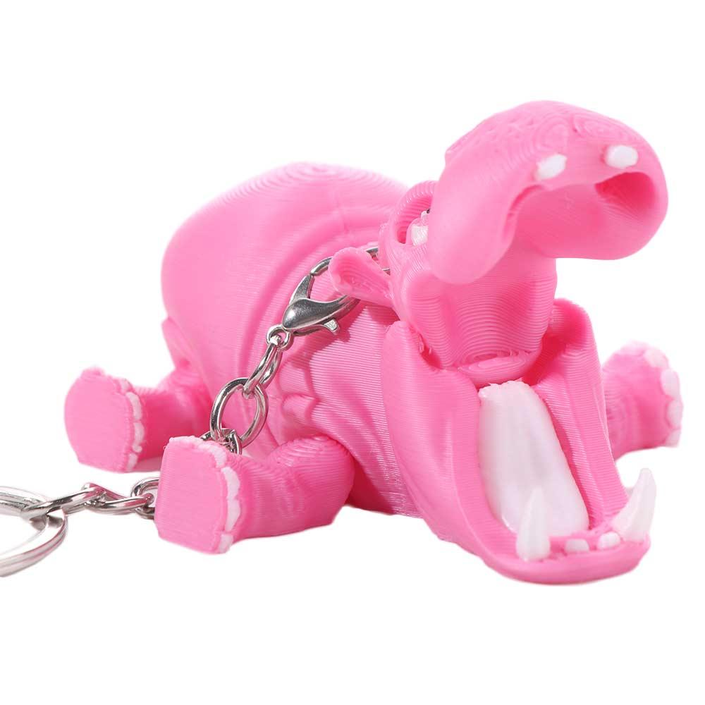PLA Pink Hippopotamus Keychain - 3D Printing Pla 评论和价格