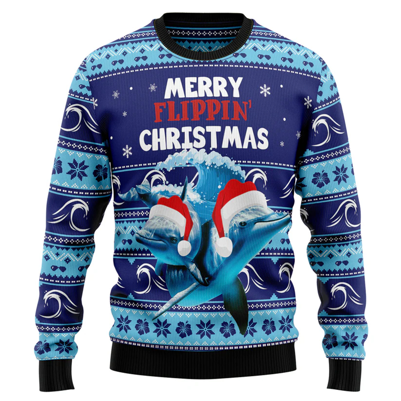 2026 New Dolphin Graphic Ugly  - 3D Printing Xmas 评论和价格