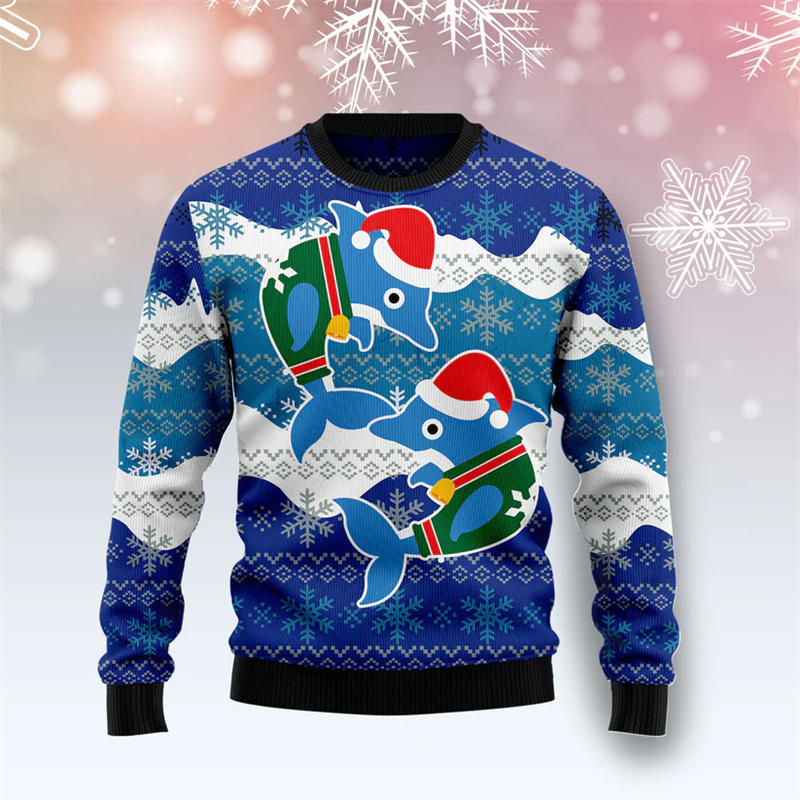 2026 New Dolphin Graphic Ugly  - 3D Printing Xmas 评论和价格