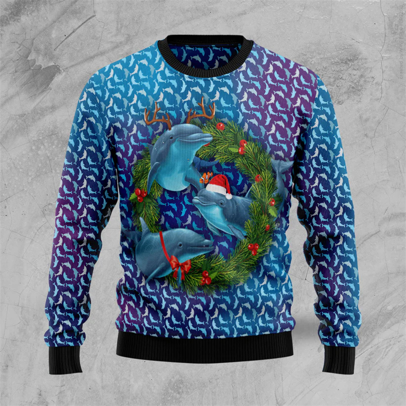 2026 New Dolphin Graphic Ugly  - 3D Printing Xmas 评论和价格