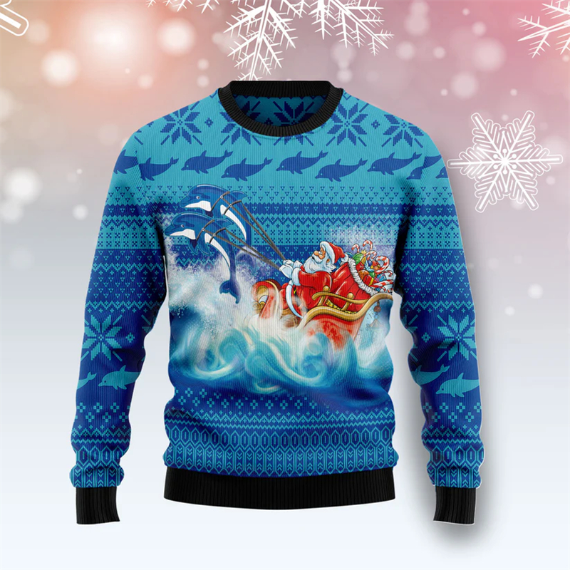 2026 New Dolphin Graphic Ugly  - 3D Printing Xmas 评论和价格
