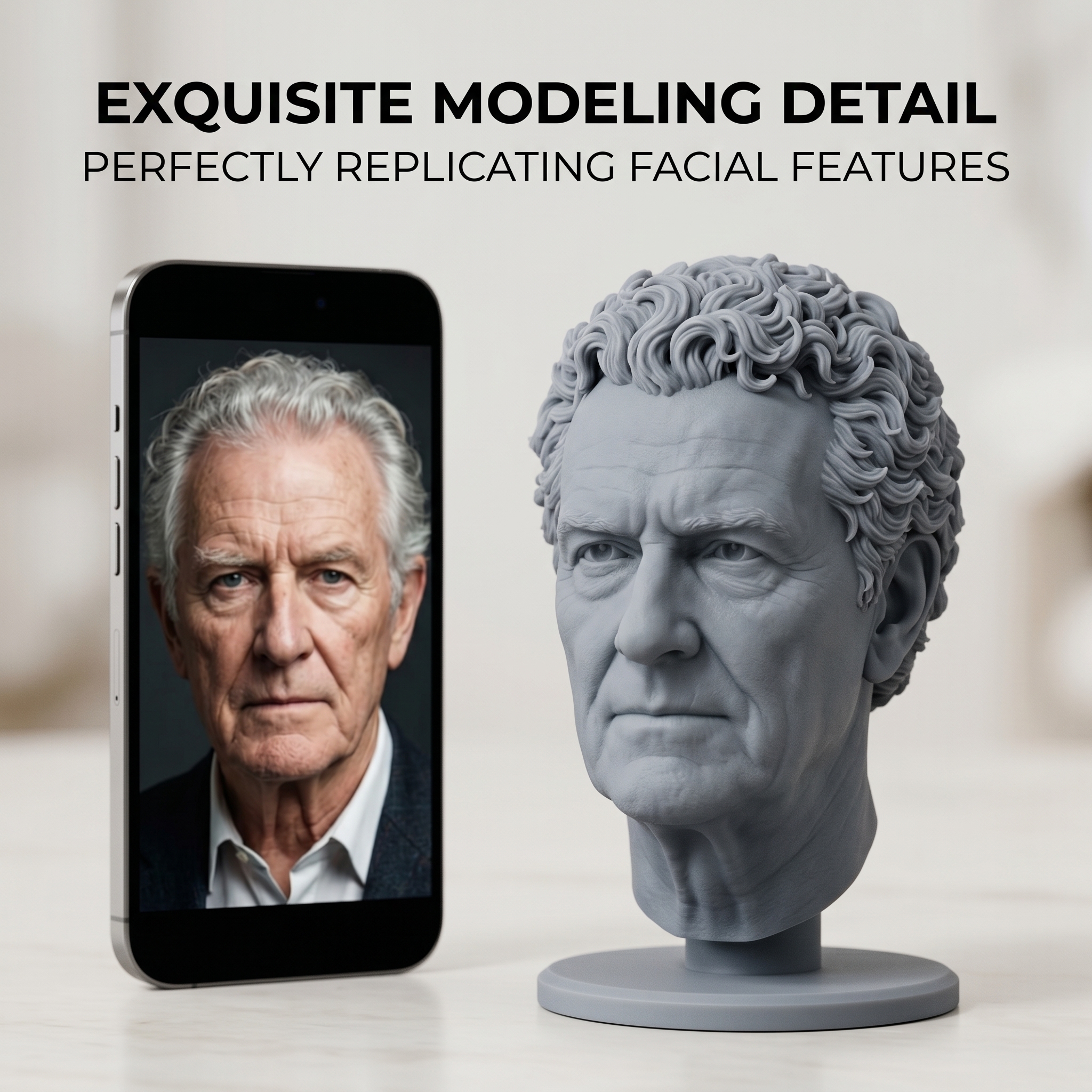 Custom 3D Bust Figurine, Perso - 3D Printing Liquid 评论和价格