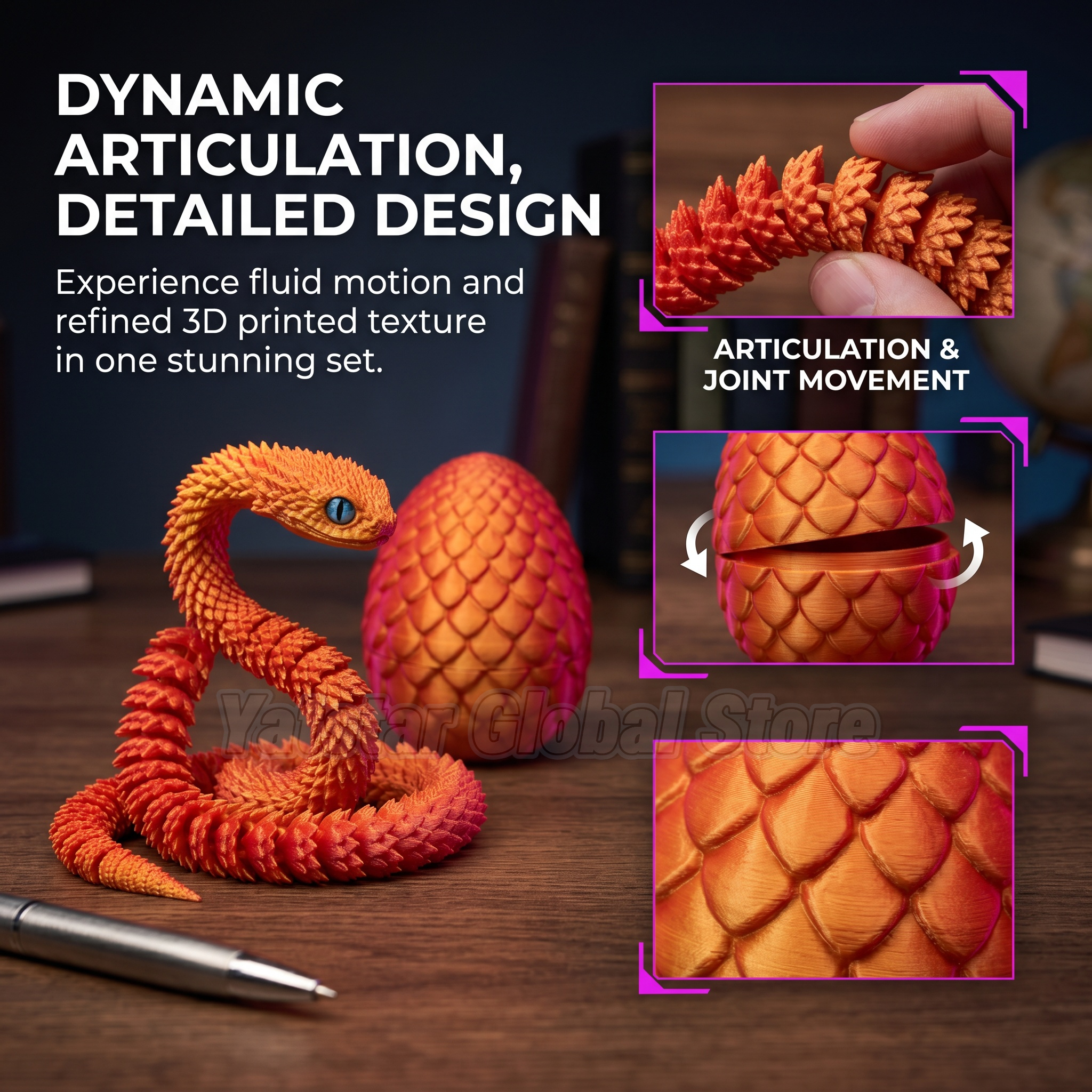 3D Printed Snake Egg Toy Creat - 3D Printing Figure 评论和价格