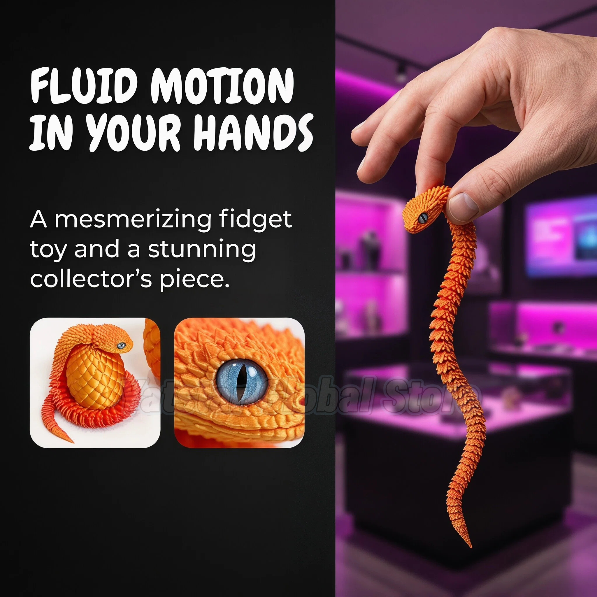 3D Printed Snake Egg Toy Creat - 3D Printing Figure 评论和价格